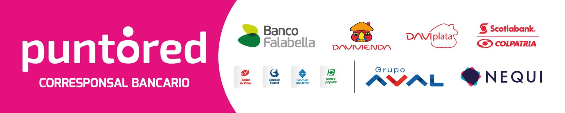 A group of logos on a white background.